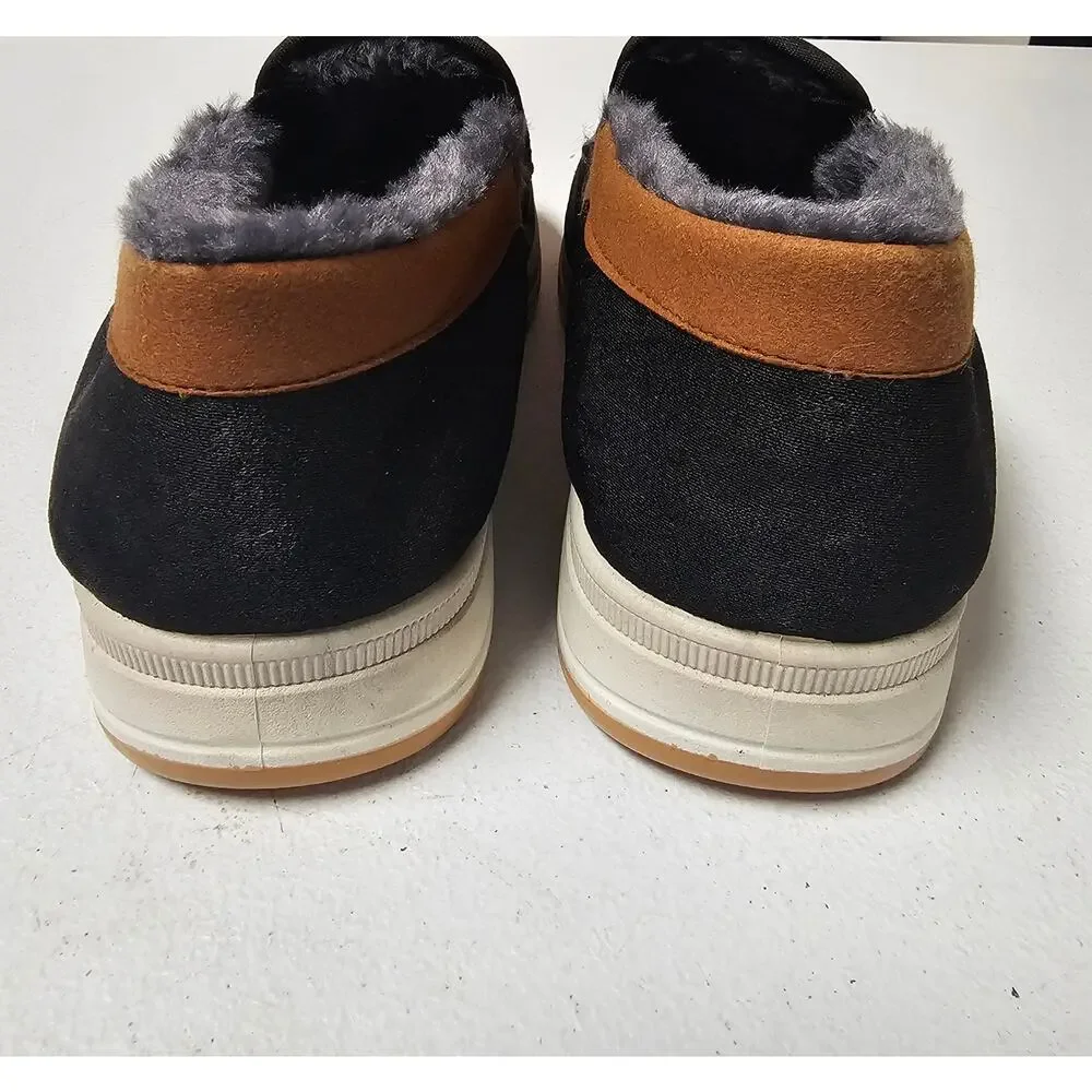 NWOB Men's Fashion Fur Lined Suede Slip-on Loafers Size EU39 US 6-6.5
